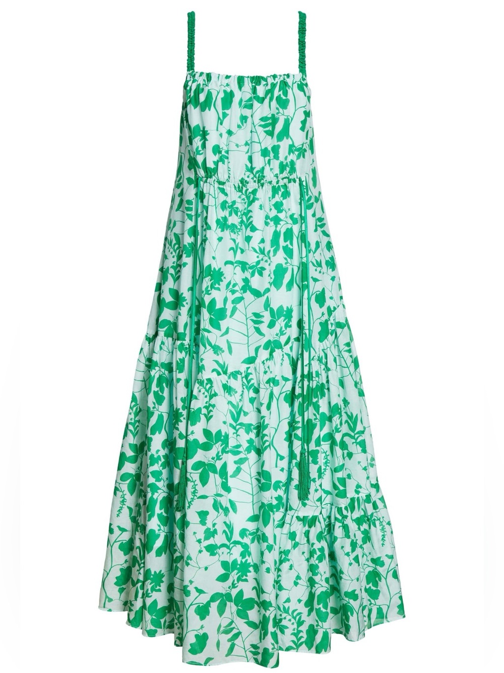 La Ligne Blue & Green Floral Print Dress